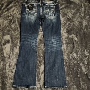 Express Dark Blue Flare Jeans